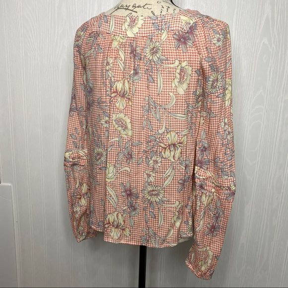 LC Lauren Conrad floral pheasant boho shirt Size XS - Picture 7 of 11